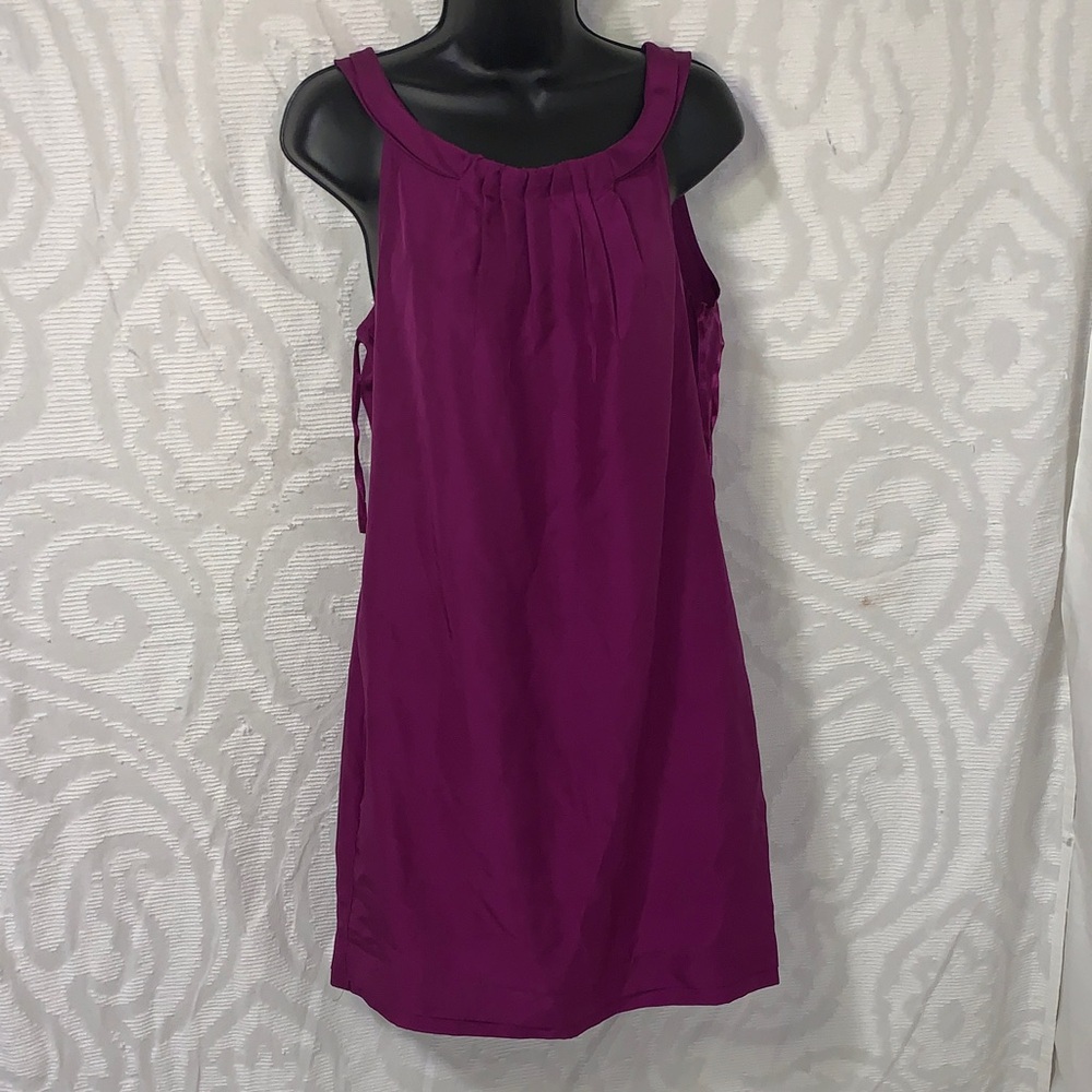 Banana Republic 100% Silk Magenta Shift Dress